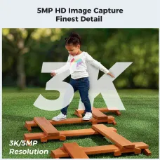 Hiseeu PK-4YHB785 5MP 8CH WiFi IP Camera Guard Viewer Security System EU Plug Human Vehicle Detection 2-Way Audio Night Vision IP67 Weatherproof