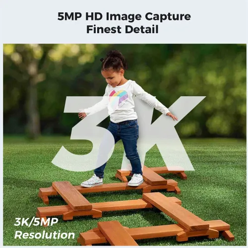 Hiseeu PK-4YHB785 5MP 8CH WiFi IP Camera Guard Viewer Security System EU Plug Human Vehicle Detection 2-Way Audio Night Vision IP67 Weatherproof