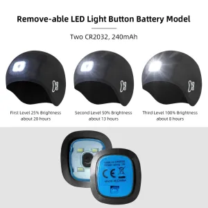 XANEKnitted Bike Warm Hat Removeable LELight 3 Modes Brightness 200mAh Battery USB Chargeable Portable Flashlight for Cycling Fishing Hiking Camping Running