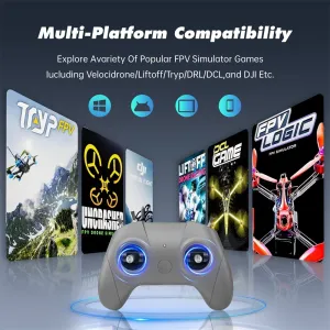 STARTRC C8 2.4GHz 8CH 100mW ELRS Radio Controller for DJl/Velocidrone/Liftoff/Tryp/DRL/DCL Simulator FPV Racer Drone RC Car Boat Helicopter