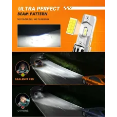 SEALIGHT X3S H7 18000 LM 6500K Cool White LED Car Headlight Modification Parts Automotive Front Light