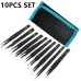 9/10 Pcs Tweezers Set Bag Stainless Steel Anti-Static Precision Tweezers for Electronic Mobile Phone Repair Tools Hand Tools