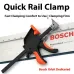Quick Track Clamp for Bosch Woodworking Rail 160mm x 60mm Heavy Duty TPR Rubber Pads Ergonomic Handle