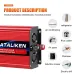 TATALIKEN Power Inverter 12V 24V to 110-220V Pure Sine Wave 2000W Rated Power 5000W Peak Power Converter Home Inverter