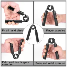 250LB Hand Grip Strengthener Metal Gripper Aluminum Handle Professional Strength Handgrip Finger Training for Gym Sport