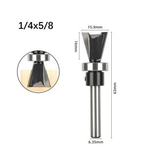 Woodworking Router Bit Shank Carbide Dovetail Router Bit With Bottom Bearing Woodworking Cutters Woodworking Router Bit Set
