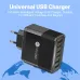 BK304 PD55W 6-Port USB PD Charger 3USB-A+3USB-C PD QC3.0 Fast Charging Wall Charger Adapter EU Plug US Plug for iPhone 16 16 Pro for Samsung Galaxy Z Flip6 for Xiaomi 15pro for Huawei Mate XT