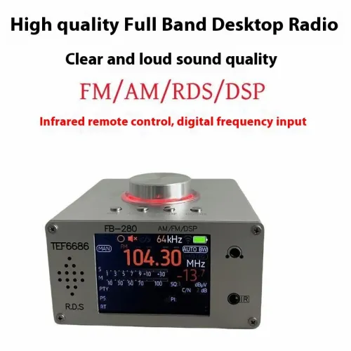 TEF6686 Digital Radio Receiver All-Band FM/AM/SW/MW/LW Coverage with Digital Audio Amplifier and Long Battery Life