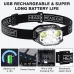 1200LM Super Bright Motion Sensor Headlamp Outdoor Waterproof Head Flashlight USB Charging Headlight for Fishing Camping Search Light