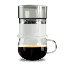 Portable Electric Outdoor Drip Coffee Maker for Home Office, Espresso Coffee Machine Mini Coffee Maker with Tritan Water Tank
