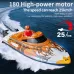 HXJRC HJ822 2.4G RC Boat Capsized Reset High Speed LED Light Speedboat Waterproof Electric Racing Vehicles Models Lakes Pools Remote Control Toys