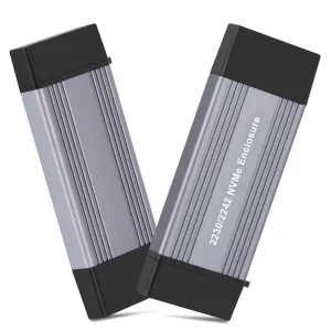 Dual Protocol 10Gbps M.2 MVMe & NGFF SSD Case USB3.1 Gen2 Aluminum Case External Solid State Drive Enclosure for M/M&B Key M.2 NVME SSD 2230 2242