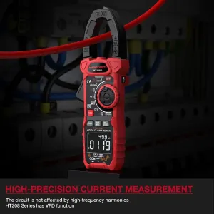 HABOTEST HT208D Digital Clamp Meter AC/DC True-RMS Multimeter Anto-Ranging Tester Current Clamp Digital Ammeter Clamp Meter