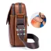 BULLCAPTAIN Men's Genuine Leather Crossbody Bag Business Casual Shoulder Bag Small Fashion Messenger Handbag Stylish Design