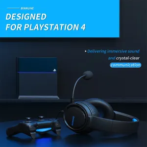 BINNUNE BG02 Gaming Headset Wired Headphones with Microphone Titanium 50mm Drivers 3.5mm Wired Connection Headphones