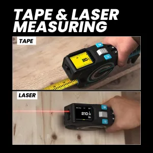 Mileseey DTX10 Digital Measuring Tape Laser 100m 330Ft Range 12Ft Blade Swappable Battery App Sync High Accuracy Smart Calculations Color Display Auto Lock Tape Extended Laser Line