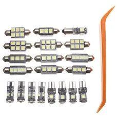 20pcs 6000K Car LED Light Decoding Reading Light Set White Light License Plate Light for Mercedes/Benz C W204 2008-2015
