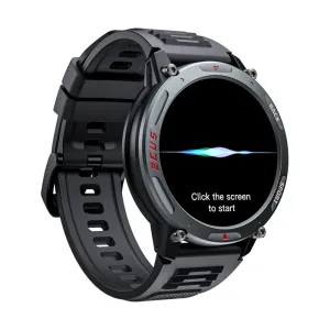 LOKMAT ZEUS 4 PRO 1.43inch AMOLED Display 5ATM Waterproof AI Voice Assistant bluetooth Call Heart Rate Blood Pressure Blood Oxygen Monitor Sleep Monitoring Body Temperature Detection Multi-sport Modes Music Playback Smart Watch
