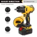 Cordless Impact Wrench 1/2 Inch Drive Brushless Motor 750Nm Torque 3-Speed Modes 2000 RPM 20V 15000mAh Battery LED Light Power Tool