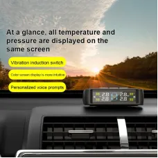 T11 Voice Alarm Tire Pressure Monitor Tire Pressure Monitoring System Universal Digital Tire Pressure Car Exterior And Interior Monitoring System Tire Pressure Gauge Tire Pressure Sensor TPMS