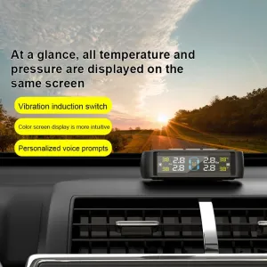 T11 Voice Alarm Tire Pressure Monitor Tire Pressure Monitoring System Universal Digital Tire Pressure Car Exterior And Interior Monitoring System Tire Pressure Gauge Tire Pressure Sensor TPMS
