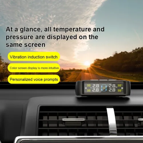 T11 Voice Alarm Tire Pressure Monitor Tire Pressure Monitoring System Universal Digital Tire Pressure Car Exterior And Interior Monitoring System Tire Pressure Gauge Tire Pressure Sensor TPMS