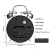 AGSIVO 4 Inch Loud Alarm Clock Twin Bell Analog for Heavy Sleepers Silent Non-Ticking Quartz with Backlight