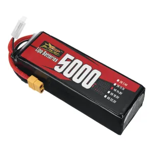 ZOP Power 4S 14.8V 5000mAh 100C 74Wh LiPo Battery XT60 Plug for RC Car FPV Racing Drone