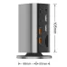 WL-DS1604 16-in-1 Type-C Vertical Docking Station with USB2.0*2 / USB3.1*2 / PD100W / Type-C*3 / 1000M LAN / 1080P VGA / 4K60HZ HD*2 / 8K30HzDP / 3.5mm Audio / SD&TF3.0 / Power Supply Desktop Multiports Splitter Adapter for Laptop TV Computer