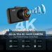 3-Inch Dash Cam Front 4K UHD Rear 1080P 170 Dual-Lens WiFi Driving Recorder HD Dual Recording Car Front Windshield DVR G-Sensor