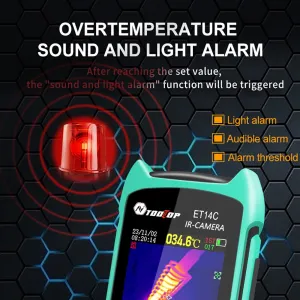TOOLTOP ET14C+ 2.8inch Thermal Imager 25Hz Home Thermal imaging Camera ISR240x240 Thermography with Stand Electrical Fault Detect