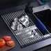 12/15 Tube Foldable Kitchen Sink Drainer Stainless Steel Vegetable Fruit Bowls Dishes Drain RackKitchen Sink Shelf Kitchen Utensils