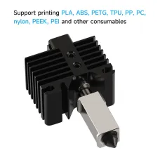 KINGROON New Upgrade Hardened Steel Extrusion Head Assembly For Bambu X1/P1P 3D Printer Hot End 0.4mm Hardened Steel Nozzle 500C Heating Block Aluminum Alloy Radiator High Temp Printing