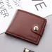 Men's Sleek Compact Wallet with Magnetic Closure - Fashionable Soft Faux Leather, Multiple Card Slots & Large Capacity