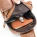 BULLCAPTAIN Retro Genuine Leather Men's Chest Bag Comfy Adjustable Shoulder Strap Crossbody Bags Large-capacity Multi-layered Messenger Bags for Travel