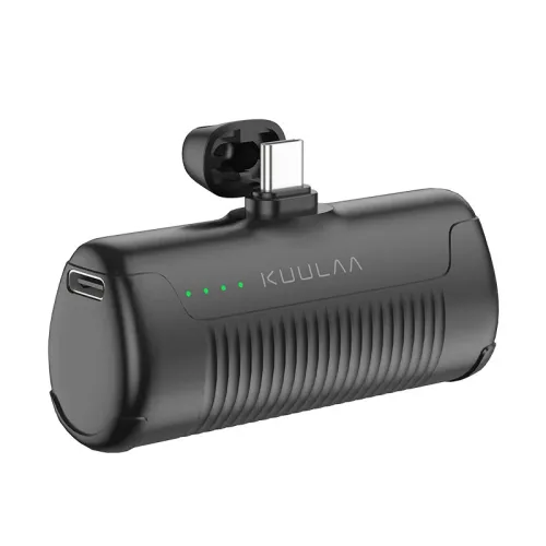 KUULAA KL-YD47 Mini 4500mAh Built-in Type-C Plug Emergency Power Bank External Battery Power Supply Fast Charging for iPhone 12 13 14 14Pro 14 Pro Max