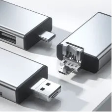 7-in-1 Multifunctional Card Reader Storage Box SD Card Micro SD Card Case OTG Adapter USB2.0 Type-C Adapter Card Storage Box