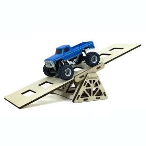JIABAILE 3601 3602 1/36 Mini RC Car Crawler Scene Combo 4-Piece Laser-Cut Wooden Obstacle Course for Micro Vehicles Models DIY Parts 3600