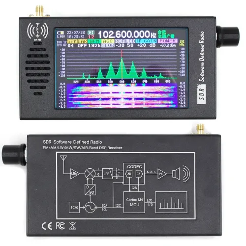 4.3" Software Defined Radio SDR Radio Receiver 100K-149MHz Digital Demodulation Short Wave FM MW SSB CW HAM DSP Receiver