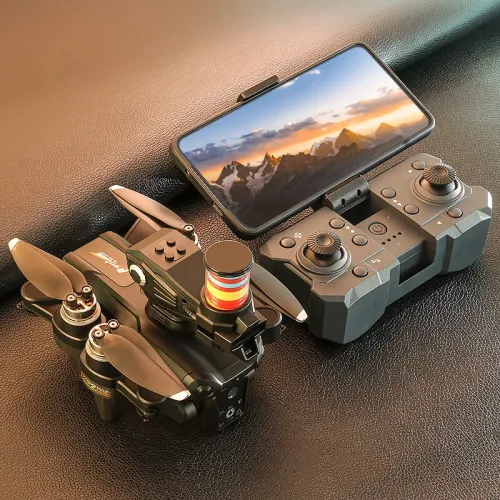 XKJ K22 MAX One-Key Launch Flying Disk WiFi FPV with HD Dual Camera Servo Gimbal Colorful LED Light Brushless Foldable RC Drone Quadcopter RTF