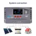 12V/24V MPPSolar Charge Controller Regulator Colorful Screen For Lifepo4 GEL Lithium Lead Acid Battery 30/70/100A