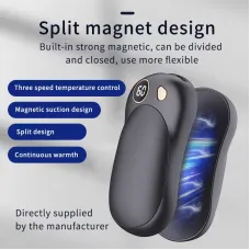 Magnetic Hand Warmer USB Charging Split Self-Heating Hand Warmer Portable Charging Treasure Three-Speed Adjustable Temperature
