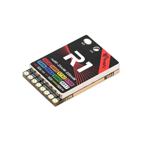 PandaRC R1 5.8GHz VTX Uninterrupted Performance FPV Transmitter OSD+Power Detection 6-36V MMCX for 25-200mW FPV Racing Drones
