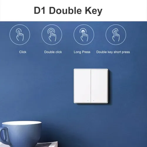 Aqara D1 Smart Zigbe Wall-mounted Switch Intelligent Wireless Key Light Button Remote Control Switch Support Mijia APP HomeKit