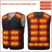 TENGOO 22 Zones Intelligent Heated Vest USB/DCharging Fleece Lined Winter Warm Electric Heating Sleeveless Jacket Thermal Outdoor Adjustable Temperature Control