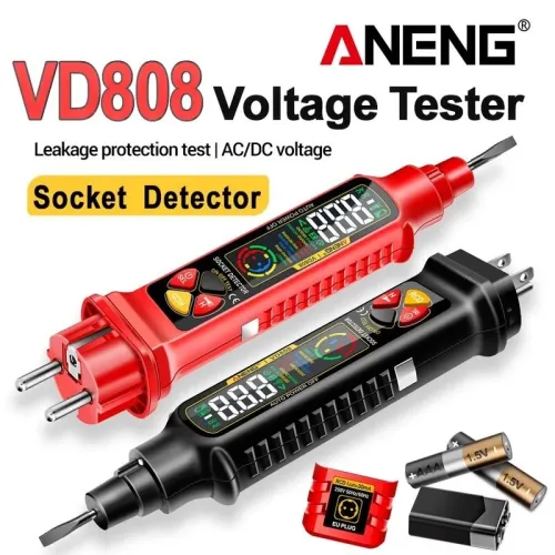 ANENG VD808 Electrical Circuit Tester Portable Voltage Detector with LCD Screen for AC DC Leakage Detection