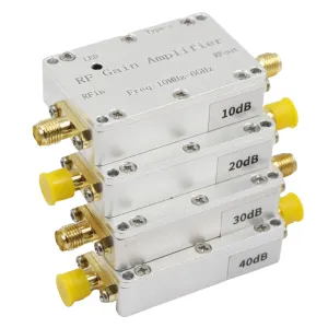 LNA High Flatness Receiver Amplifier 10dB 20dB 30dB 40dB Gain 10MHz-6GHz Low Noise GPS FM Radio SMA Interface Type-C Power