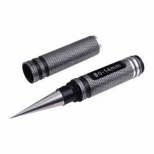 Manual Hole Punch Tool Metal Hole Puncher Hole Expanding Reamer Alloy Steel Aluminum 0-14mm Long Handle Lightweight Sharp Cutter Head for RC Model Car Tamiya HPI Axial Losi Kyosho HSP Tools