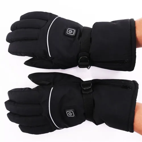Electric Heated Gloves Winter Skiing Heated Gloves Warm Waterproof Rechargeable Heating Thermal Gloves For Snowmobile Outdoor