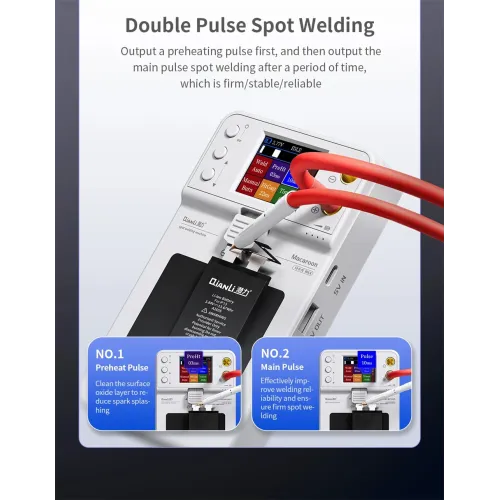 QianLi Macaroon Integrated Spot Welding Machine Max All Parameters Settable Color Screen Support Double Pulse spot Welding